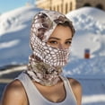 thumbnail image 5 of Unique Bargains 1 Pc Quick-drying Ice Silk Snake Pattern Balaclava Face Mask Dark Brown, 5 of 5