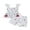 White, variant on Spewahor Toddler Baby Girls Summer Outfits 3 6 12 18 24 Months 2T 3T 4T Fashionable Cherry Print Flying Sleeve Square Neck Tops and Shorts Set
