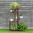 thumbnail image 3 of Costway Wood Plant Stand 5 Tier Shelf Multiple Flower Pot Windmill Design, 3 of 9