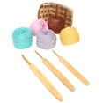 thumbnail image 1 of 8pcs/Set Bamboo Handle Crochet Hook Metal Head Sweaters Crochet Needle 2.5mm-6mm Size, 1 of 9