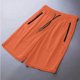 thumbnail image 4 of Puntoco Pantalones Cortos Para Correr De Secado Rápido De Seda Helada De Verano Con Bolsillo De Color Liso Para Mujer Naranja L, Regalo Para Mujer, 4 of 6