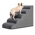 thumbnail image 1 of Rampa GoGoBunny para camas altas, 5 peldaños, para perros, color gris, 1 of 9