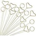 thumbnail image 1 of 40PCS Floral Card Holder Picks, 11.8 Inch Metal Floral Picks Picture Holders, Gold Round Floral Place Gift Card Holder Card Holder Stick, Gift Card Holder for Bouquets, Wedding, Party Gold, 1 of 5