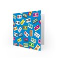 thumbnail image 2 of Tape Cassette Retro Music Colourful Pattern Texture Greetings Card Plus Envelope Blank inside, 2 of 3