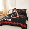 thumbnail image 4 of Erosebridal American Rugby Helmet Kids 7 Pieces Bedding Comforter Set,Football Ball Games Full Bedding Set For Sport Gamer Lover,Reversible black, 4 of 7