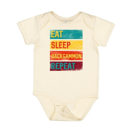 

Inktastic Eat Sleep Play Backgammon Repeat Gift Baby Boy or Baby Girl Bodysuit