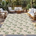 thumbnail image 2 of Summer Botanical Outdoor Rug for Patio/Deck/Porch, Non-Slip Large Area Rug 6 x 9 Ft, Green Spring Floral Birds Rustic Indoor Outdoor Rugs Washable Area Rugs, Reversible Camping Rug Carpet Runner, 2 of 8