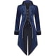 thumbnail image 3 of Chaquetas largas de invierno para hombres, estilo vintage, delgada, medieval, retro, punk, disfraz de cosplay, borde dorado gótico, 3 of 5