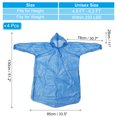 thumbnail image 2 of Uxcell Rain Ponchos, 4 Pack Disposable Rain Coat for Hiking Outdoor Activities, Blue, 2 of 6