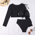 thumbnail image 3 of Great Gifts for Less Ofreoo Swim Suit Women High Waist Rash Guard Swimwear Long Sleeve 3PC Swimsuit, 3 of 3