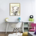 thumbnail image 3 of Stupell Industries Farmhouse Jungle Friends Baby Elephant Gold Floating Frame Canvas Art, 17 x 21, by Christine Simpson Art, 3 of 8