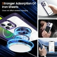 thumbnail image 4 of Dteck Clear Magnetic Case for iPhone 13 Pro,Shockproof TPU 360°Rotatable Ring Stand Case Compatible with MagSafe Transparent PC Back Cover for iPhone 13 Pro,Purple, 4 of 8