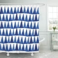 thumbnail image 1 of ZY-suttom Green Arrow Colorful Indigo Blue Watercolor Triangles Pattern Shower Curtain 66x72 inch, 1 of 1
