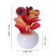 thumbnail image 2 of 4 mini suculentas artificiales decorativas con macetas blancas (multicolor), 2 of 5