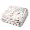 thumbnail image 3 of ZNDUO Retro Rose White Pattern Throw Blanket, Lightweight Cozy Soft Throw Blanket for Couch, 50"x40" Throw Blankets for Bed, 3 of 8