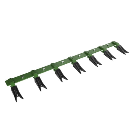 57 Bucket Tooth Bar with 7 Teeth Heavy Duty Tractor Loader Attachment for Sub-Compact Tractors & Skid Steer No Drill Clamp-On Install Fits 1/2 or Smaller Cutting Edge for Digging Grading Bucke