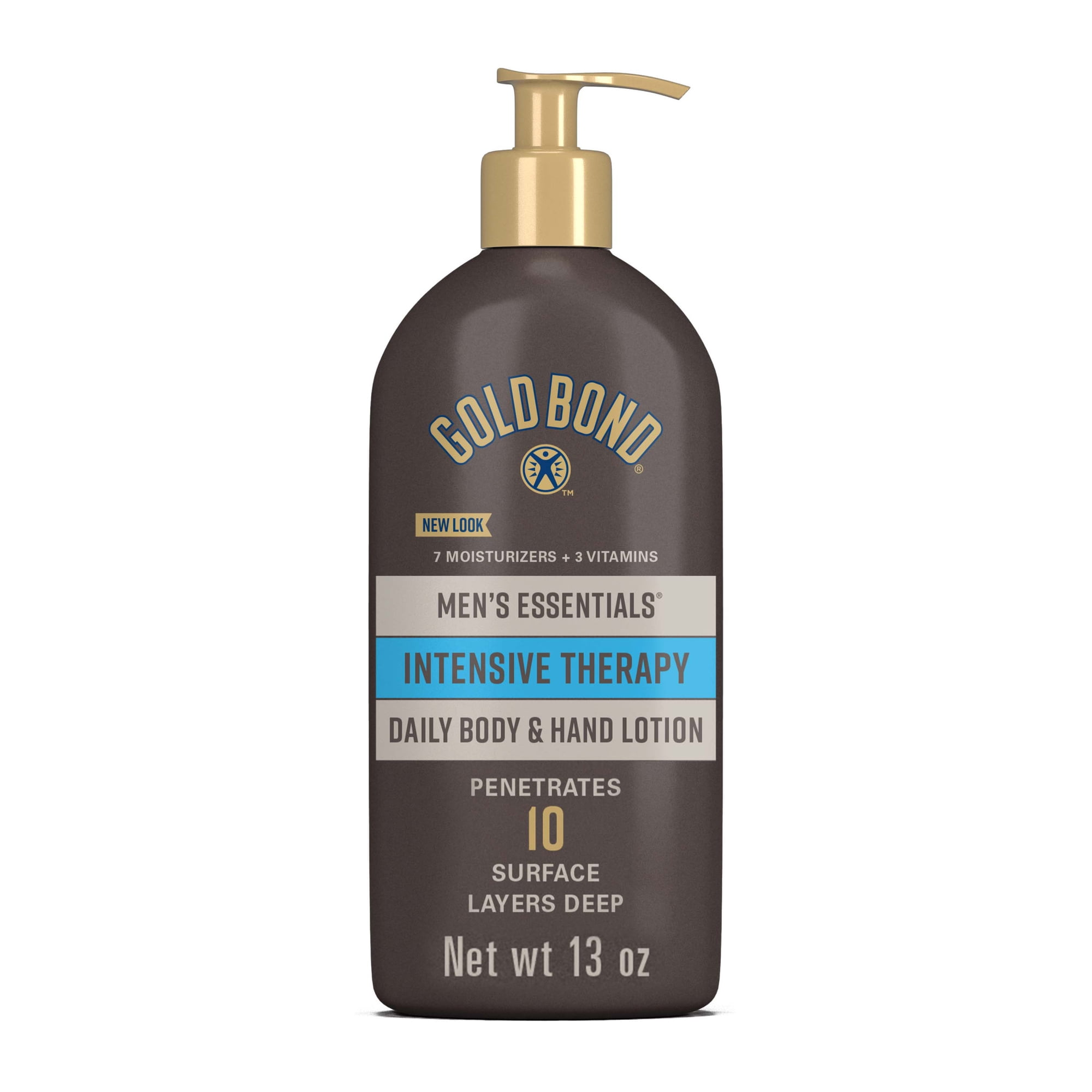 Gold Bond Men's Essentials Intensive Therapy Lotion, 13 oz., Daily Body and Hand Lotion With Aloe