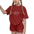 thumbnail image 1 of Vestido de manga corta para niños Día de San Patricio impreso manga corta cuello redondo y pantalones conjunto, vestido de niños casual, 1 of 6