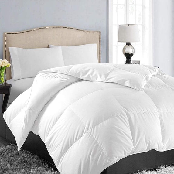 Balichun All Season Queen Size Soft Quilted Down Alternative Comforter Reversible Duvet Insert with Corner Tabs, Winter Summer Warm Fluffy, White, 88x88 inches