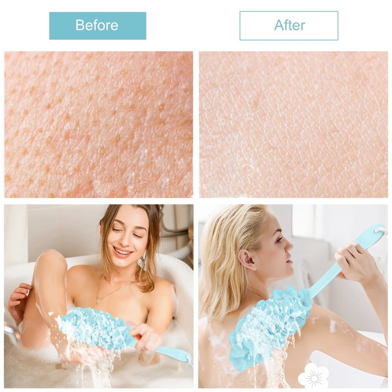 TSV Anti-Slip Long Handle Back Scrubber, Soft Loofah photo 3