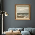 thumbnail image 3 of IDEA4WALL Premium Frame Wall Art Stormy Shores Coastal Landscape with Turbulent Sea Antique Nature Wilderness Illustrations Fine Art Retro Wall Decor for Living Room, Office - 26"x26" Natural, 3 of 5