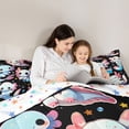 thumbnail image 4 of Homewish Kawaii Axolotl Child Twin Bedding Sets 7-Piece, Blue Pink Cute Animal Bedding Comforter Set, Cartoon Stars Print Reversible Sheet Sets, Ultra Soft Bedroom Decor, 4 of 7