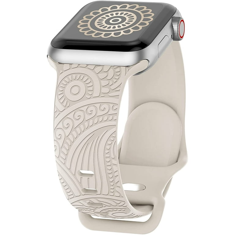 Personalized Laser Engraved Silicone Watch Band Compatible with