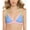 Color Block Periwinkle, variant on Juniors' X-Back Triangle Bikini Top, Black, L