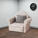 thumbnail image 5 of Sofá individual en miniatura, sillón decorativo de tela con almohada, para niños gris claro, 5 of 9