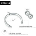 Surgical Steel Nose Septum Horseshoe Hoop Eyebrow Lip Navel Belly