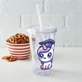 thumbnail image 4 of CafePress - Unicorn Graduate Cute School - 16 Ounce Classic Clear Insulated Double Wall Tumbler Cup with Lid Straw , Reusable, 4 of 5