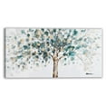 thumbnail image 2 of Abstract art"Golden Blue Leaves" oil painting prints Wall Art for living room, bedroom, Bar - Wrapped Canvas Prints, 2 of 5