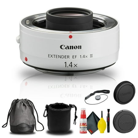 Canon Extender EF 1.4X III (4409B002) + Lens Pouch + Cap Keeper + More (International Version)