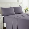thumbnail image 5 of Nestl King Sheets Set, Instantly Soft, Deep Pocket Bed Sheets King 4 Piece, Luxury Soft Microfiber King Size Sheets, Gray Purple, 5 of 8
