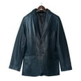 thumbnail image 2 of Pure Leather Blazer for Men Real Lambskin Winter Coat, 2 of 7
