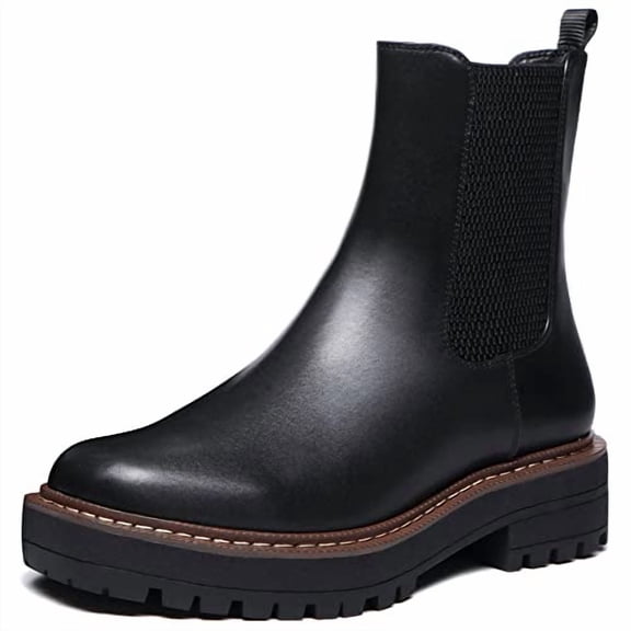 ATHLEFIT WOMEN'S CHELSEA ANKLE BOOTS BOOTIES SIZE: MEN 9 BLACK