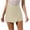 Beige, variant on Women's Casual Skirt Shorts, High Waist A-Line Skort, Irregular Hem Divided Skirt with Zipper, Solid Color Shorts for Daily Wear, Beach and Vacation