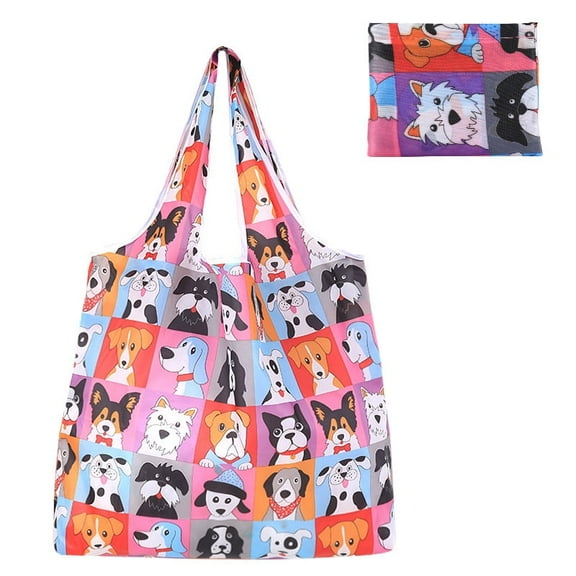 EHIW Reusable Grocery Bags, 10 Pack 50Lbs Foldable Fashion Washable Shopping Bags, Large Boho Tote Bags For Groceries, Bulk Market Cloth Storage Bags, Random