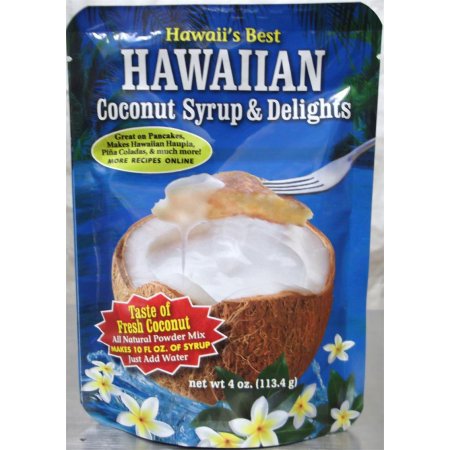 Hawaiian Sun Premium Coconut Syrup - 3 Pack (15.75 Oz Each), Great For Pancakes & Waffles