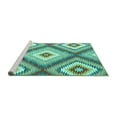 thumbnail image 2 of Ahgly Company Machine Washable Indoor Rectangle Southwestern Turquoise Blue Country Area Rugs, 5' x 7', 2 of 4