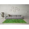 thumbnail image 3 of Ahgly Company Machine Washable Indoor Square Abstract Green Modern Area Rugs, 5' Square, 3 of 4