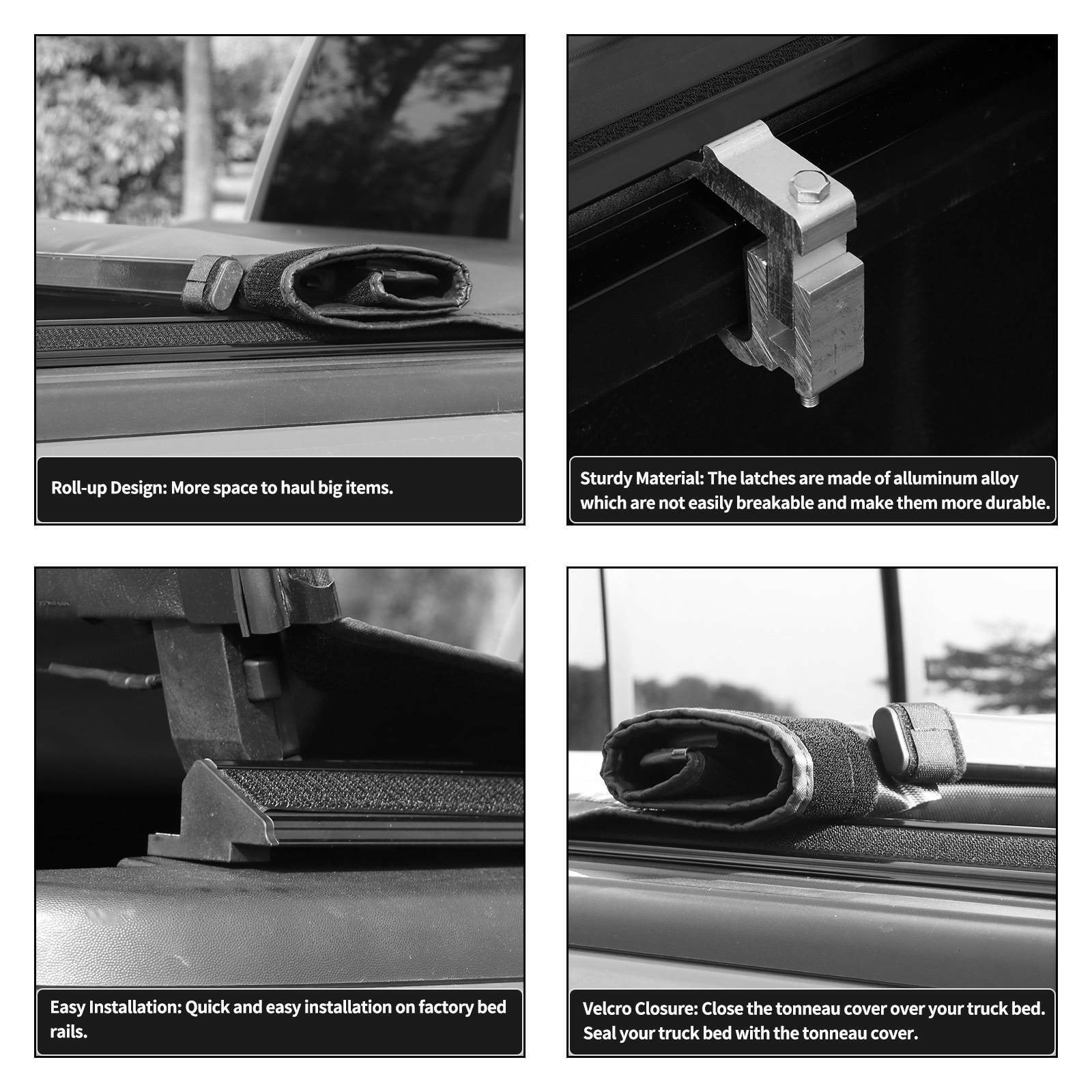 RVNI Roll Up Truck Bed Tonneau Cover for 2015-2025 Ford F-150 F150 5.5 Feet Bed waterproof