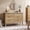 Natural, variant on Modern Fluted 6-Drawer Dresser with Curved Profile & Gold Accent Handles, Spacious Wooden Storage Chest for Bedroom Living Room Kids Room - White