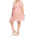 thumbnail image 4 of Women's Floral Lace Dress Short Sleeve Party Dress, 4 of 5