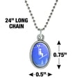 thumbnail image 4 of Skiing Ski Lift Symbol in Snow Antiqued Oval Charm Pendant with Chain, 4 of 4