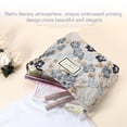 thumbnail image 3 of Bolsa de maquillaje floral, bolsa de cosméticos con cremallera, bolsa de cosméticos para mujeres estéticas, monedero adecuado para bases, lápices labiales, pinceles, gris azul, 3 of 7