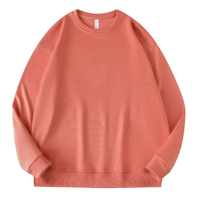 Ketyyh-chn99 Chandail à Col Rond Léger à Manches Longues pour Homme Chandail à Col Rond pour Homme à Manches Longues Décontracté Chaud en Laine Chandail Orange, 3TG