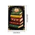thumbnail image 4 of Amhnf Vintage Books And Flowers Garden Flag For Home Outdoor Garden Yard Decor 12x18 inch, 4 of 5