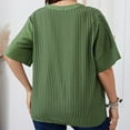 thumbnail image 3 of Kadahis Womens Plus Size Shirts Half Sleeve V Neck Blouses Tunic Tops, 3 of 5