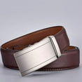 thumbnail image 6 of Mens Genuine Leather Ratchet Belts Adjustable Automatic Size 30 34 40 42 Brown, 6 of 7